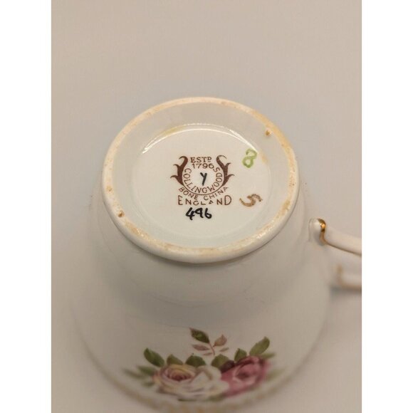Collingwoods England Bone China Tea Cup And Saucer Pink Flower - Picture 4 of 6